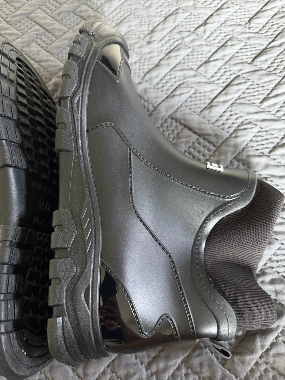 Men's Black Waterproof Chelsea-Style Rain & Snow Boots